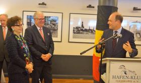 Tamara Kitain, Honorarkonsul Rainer Schöndube und belgischer Botschafter Baron Willem Van de Voorde