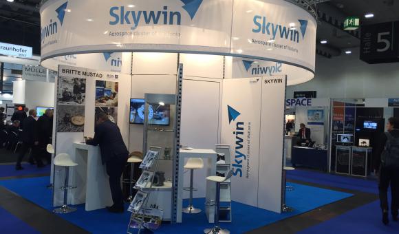 Gruppenstand des Raumfahrtclusters Skywin