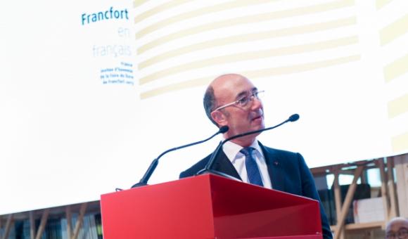 Remise du Prix des Cinq continents à Yamen Manai en présence du Ministre-Président R. Demotte, de la Ministre de la Culture française F. Nyssen et de l'Administrateur de l'OIF A. Ouane - Copyright J. Van Belle - WBI