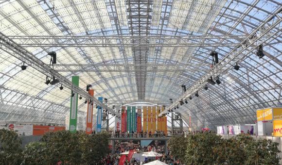 Die Glashalle der Leipziger Messe