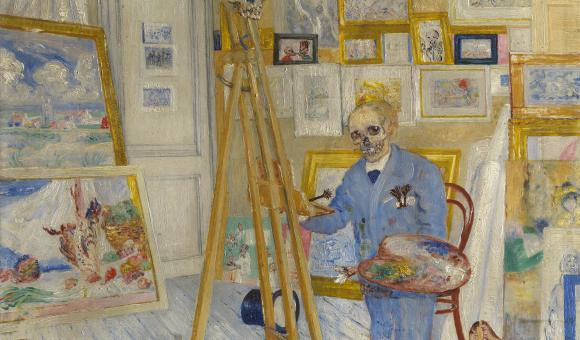 James Ensor Das malende Skelett© Royal Museum of Fine Arts Antwerp, Hugo Maertens