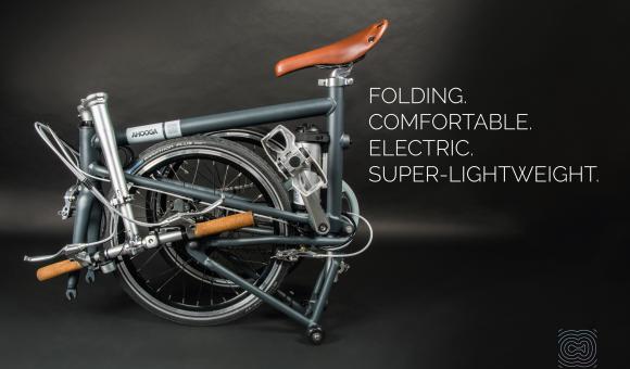 Das weltweit erste zusammenklappbare, ultra-leichte Elektrofahrrad von Ahooga.